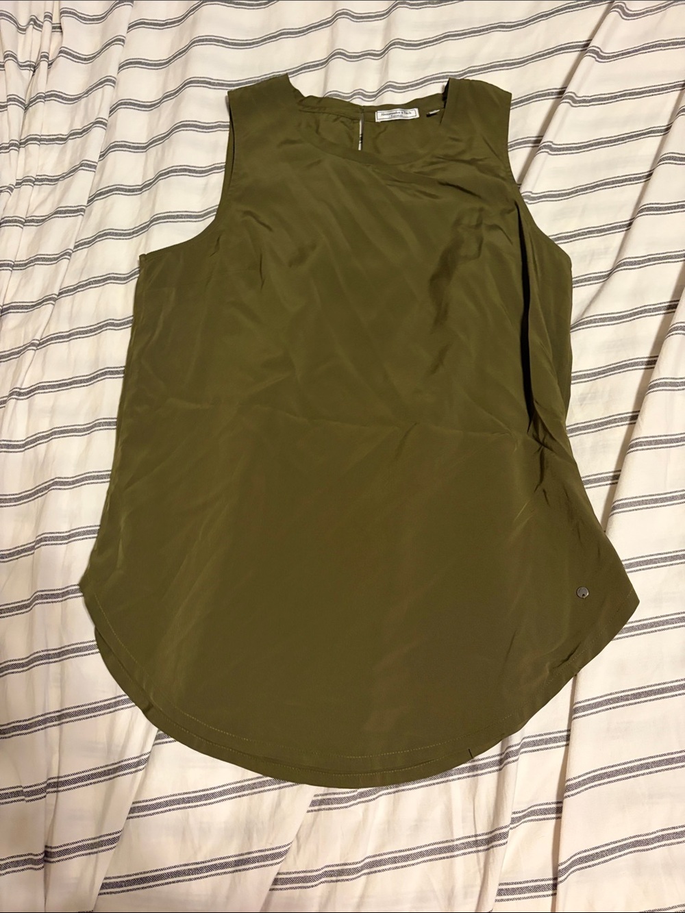 Abercrombie & Fitch Olive Green Sleeveless Shell Top